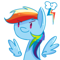 Size: 195x195 | Tagged: safe, artist:yaaaco, derpibooru import, rainbow dash, pegasus, pony, lowres, simple background, solo, transparent background