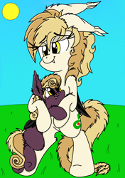 Size: 2116x3000 | Tagged: safe, artist:meowmavi, oc, oc only, oc:rakka, bat pony, pony, bipedal, cute, explicit source, family