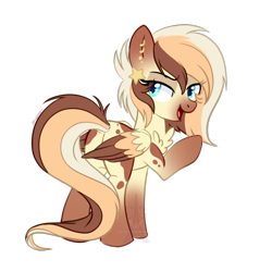 Size: 1600x1600 | Tagged: safe, artist:pvrii, oc, oc only, oc:heavenly hazelnut, pegasus, pony, simple background, solo, transparent background