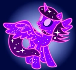 Size: 255x235 | Tagged: safe, artist:rambling writer, tantabus, alicorn, ethereal mane, fanfic, fanfic art, fanfic cover, happy, solo, spread wings, starry body, starry mane, wings