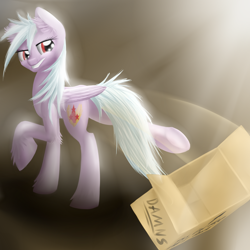 Size: 3000x3000 | Tagged: safe, artist:steel-breeze, oc, oc only, pegasus, pony, box, kicking, solo