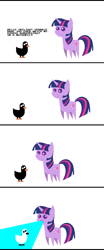 Size: 911x2187 | Tagged: safe, twilight sparkle, duck, kurzgesagt, pointy ponies, shoop da whoop, wat