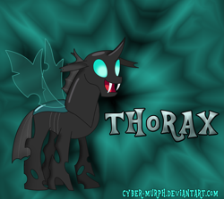 Size: 3311x2959 | Tagged: safe, artist:cyber-murph, thorax, changeling, season 5, the times they are a changeling, cute, signature, solo