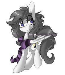 Size: 1280x1462 | Tagged: safe, artist:nekosnicker, derpibooru import, oc, oc only, oc:cirrus tail, pegasus, pony, clothes, scarf