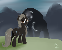 Size: 750x600 | Tagged: safe, artist:malwinters, agro, newbie artist training grounds, ponified, quadratus, shadow of the colossus