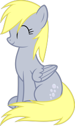 Size: 3586x6000 | Tagged: safe, artist:slb94, derpy hooves, pegasus, pony, cute, derpabetes, eyes closed, female, mare, simple background, sitting, solo, transparent background, vector