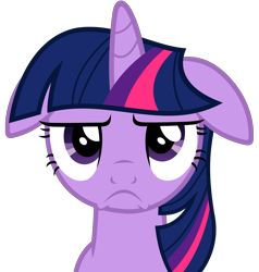 Size: 5382x5662 | Tagged: safe, artist:slb94, twilight sparkle, pony, unicorn, absurd resolution, female, floppy ears, frown, grumpy, grumpy twilight, looking at you, mare, simple background, solo, transparent background, unamused, vector