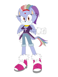 Size: 1920x2560 | Tagged: safe, artist:megaartist923, derpibooru import, rainbow dash, anthro, hybrid, blaze the cat, crossover, female, fusion, sega, simple background, solo, sonic the hedgehog (series), video game