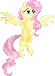 Size: 2151x3000 | Tagged: safe, artist:theshadowstone, fluttershy, crystal pony, pegasus, pony, crystallized, cute, floating, solo