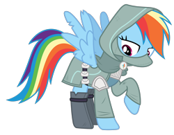 Size: 2100x1641 | Tagged: safe, artist:sketchmcreations, rainbow dash, pegasus, pony, dungeons and discords, fantasy class, rainbow rogue, raised hoof, rogue, simple background, transparent background, vector