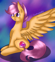 Size: 1486x1657 | Tagged: safe, artist:sweetmelon556, scootaloo, cutie mark, older, solo, spread wings, the cmc's cutie marks