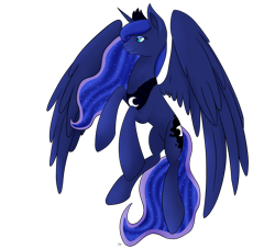 Size: 1280x1164 | Tagged: safe, artist:tlmoonguardian, derpibooru import, princess luna, alicorn, pony, female, horn, mare, simple background, solo, transparent background