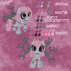 Size: 2000x2000 | Tagged: safe, artist:hoodwinkedtales, oc, oc only, oc:sugar song, fallout equestria, fallout equestria: relics of the past, reference sheet, solo