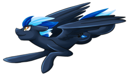 Size: 985x580 | Tagged: safe, artist:bloodorangepancakes, oc, oc only, oc:azure blitz, pegasus, pony, solo