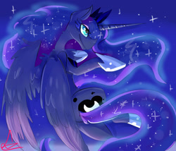 Size: 3500x3000 | Tagged: safe, artist:rayadra, princess luna, alicorn, pony, crown, female, horn, mare, solo