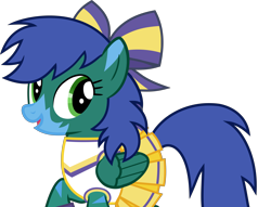 Size: 5153x3947 | Tagged: safe, artist:nupiethehero, oc, oc only, oc:flashy, pegasus, pony, cheerleader, request, requested art, show accurate, solo