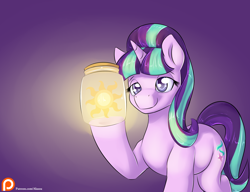 Size: 1500x1150 | Tagged: safe, artist:alasou, derpibooru import, princess celestia, starlight glimmer, alicorn, pony, bad end, cutie mark, equestria is doomed, jar, patreon, patreon logo, smug, smuglight glimmer, solo, soon, the end is neigh, this will end in communism, xk-class end-of-the-world scenario