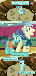 Size: 1280x2640 | Tagged: safe, edit, edited screencap, screencap, mrs. paleo, petunia paleo, dinosaur, pony, the fault in our cutie marks, adoracreepy, bone, caption, creepy, cute, exploitable meme, fossil, i didn't listen, image macro, meme, minimini, mr. paleo, necromancer, petuniabetes, ponysaur, sandbox, screencap comic, skull, weapons-grade cute