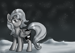 Size: 1472x1048 | Tagged: safe, artist:not-ordinary-pony, princess luna, alicorn, pony, filly, moon, moonstuck, s1 luna, solo, woona, younger