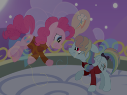 Size: 2592x1936 | Tagged: safe, artist:squipycheetah, pinkie pie, rainbow dash, earth pony, ghost, ghost pony, pegasus, pony, abbé faria, alternate color palette, alternate hair color, alternate hairstyle, alternate universe, balcony, balloon, bowtie, canterlot, clothes, cloud, crossover, crying, cute, edmond dantes, fading, female, floating, floppy ears, folded wings, freedom, friendshipping, hair tie, happy, hill, implied death, lesbian, looking down, looking up, mare, moon, mountain, night, night sky, pinkie faria, pinkiedash, prison outfit, rainbow dantes, raised hoof, reaching, reaching out, shipping, short tail, sisters, smiling, spirit, stars, suit, tail bow, teary eyes, the count of monte cristo, the count of monte rainbow, vector