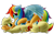 Size: 2800x1750 | Tagged: safe, artist:symbianl, applejack, rainbow dash, earth pony, pegasus, pony, appledash, female, lesbian, shipping