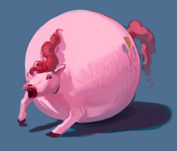 Size: 1165x992 | Tagged: safe, pinkie pie, earth pony, pony, balloon, fat, inflation, morbidly obese, obese, realistic, solo, wat