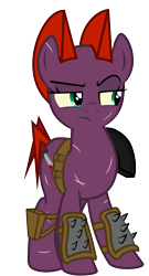 Size: 3241x6001 | Tagged: safe, artist:cezaryy, artist:marioaddict, derpibooru exclusive, edit, oc, oc only, oc:temper, earth pony, pony, fallout equestria, fallout equestria: spectrum, raider, simple background, solo, transparent background, vector, vector edit