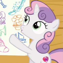 Size: 513x514 | Tagged: safe, screencap, sweetie belle, the fault in our cutie marks, animated, cutie mark, gif, the cmc's cutie marks
