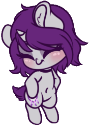 Size: 851x1200 | Tagged: safe, artist:wickedsilly, oc, oc only, oc:wicked silly, pony, unicorn, animated, belly button, blushing, chibi, choker, cute, dancing, eyes closed, female, gif, mare, ponysona, simple background, smiling, solo, transparent background