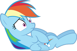 Size: 4495x3000 | Tagged: safe, artist:sollace, rainbow dash, pegasus, pony, 28 pranks later, .svg available, on back, simple background, solo, transparent background, vector