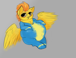 Size: 1280x985 | Tagged: safe, artist:ptg, spitfire, fat, obese, solo, spitfatty, wonderbolts