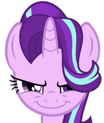 Size: 4428x5244 | Tagged: safe, artist:slb94, starlight glimmer, pony, unicorn, absurd resolution, evil grin, purple, simple background, smirk, transparent background, vector