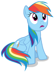 Size: 7000x9000 | Tagged: safe, artist:tardifice, rainbow dash, pegasus, pony, party pooped, absurd resolution, looking up, open mouth, photoshop, simple background, sitting, solo, transparent background, vector