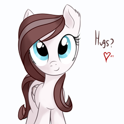 Size: 1024x1024 | Tagged: safe, artist:aurelleah, oc, oc only, oc:aurelia freefeather, oc:aurelleah, oc:aurry, pegasus, pony, bronybait, cute, ear fluff, hug, hug request, looking at you, solo, vector