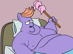 Size: 400x301 | Tagged: safe, artist:calorie, oc, oc only, bhm, fat, i wash myself with a rag on a stick, male, morbidly obese, obese, simpsons did it, the simpsons