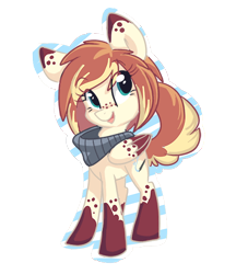 Size: 500x551 | Tagged: safe, artist:indiefoxtail, oc, oc only, pegasus, pony, clothes, scarf, solo