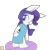 Size: 1200x1200 | Tagged: safe, artist:alasou, derpibooru import, part of a set, rarity, anthro, rabbit, bunnified, cheongsam, clothes, patreon, patreon logo, rabbity, simple background, solo, species swap, transparent background