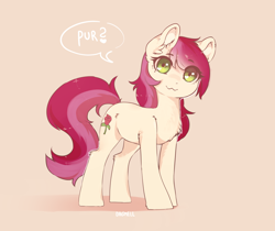 Size: 1280x1075 | Tagged: safe, artist:dagmell, roseluck, earth pony, pony, :3, behaving like a cat, chest fluff, cute, ear fluff, female, fluffy, head tilt, looking at you, mare, purring