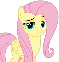 Size: 2825x2953 | Tagged: safe, artist:sketchmcreations, fluttershy, pegasus, pony, viva las pegasus, c:, lidded eyes, looking at you, raised eyebrow, simple background, transparent background, vector