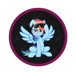 Size: 8088x7666 | Tagged: safe, artist:inowiseei, rainbow dash, pegasus, pony, absurd resolution, solo, sunglasses