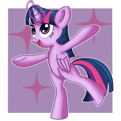 Size: 1800x1800 | Tagged: safe, artist:atmosseven, twilight sparkle, twilight sparkle (alicorn), alicorn, pony, bipedal, solo