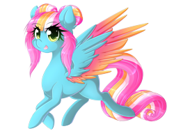 Size: 1280x960 | Tagged: safe, artist:fluffymaiden, oc, oc only, oc:raspberry sherbet, pegasus, pony, solo, tongue out