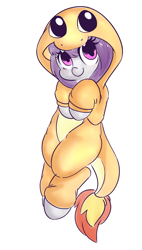 Size: 1088x1920 | Tagged: safe, artist:wickedsilly, oc, oc only, oc:wicked silly, charmander, clothes, costume, cute, hnnng, kigurumi, pokémon, ponysona, solo