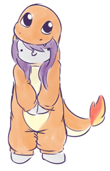 Size: 1238x1920 | Tagged: safe, artist:wickedsilly, oc, oc only, oc:wicked silly, charmander, clothes, costume, halloween, kigurumi, pokémon, solo