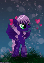 Size: 2893x4092 | Tagged: safe, artist:sweeterwho, oc, oc only, bat pony, pony, jagoda, night, solo