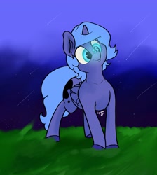 Size: 3425x3830 | Tagged: safe, artist:greyscaleart, derpibooru import, princess luna, alicorn, butterfly, pony, cute, filly, lunabetes, s1 luna, solo, woona