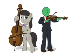 Size: 1280x960 | Tagged: safe, artist:mkogwheel, derpibooru import, octavia melody, oc, oc:anon, human, cello, musical instrument, violin