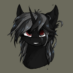 Size: 2160x2160 | Tagged: safe, artist:polakz, oc, oc only, oc:sprocket, pony, unicorn, bust, colored, eh, portrait, request, solo