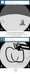 Size: 666x1618 | Tagged: safe, artist:egophiliac, absolutely nothing else, chair, monochrome, moon, moonstuck, no pony, offscreen character, tumblr, what pumpkin?