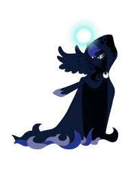 Size: 3336x4096 | Tagged: safe, artist:blackblood-queen, derpibooru import, princess luna, alicorn, pony, a hearth's warming tail, absurd resolution, cloak, clothes, magic, simple background, solo, spirit of hearth's warming yet to come, transparent background, vector